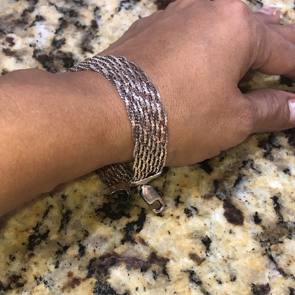925 sterling silver mesh bracelet
